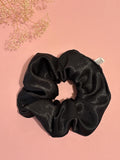 Black Satin Scrunchie | Silky Hair Tie