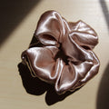 Pink Champagne Satin Scrunchie, Silky Hair Tie