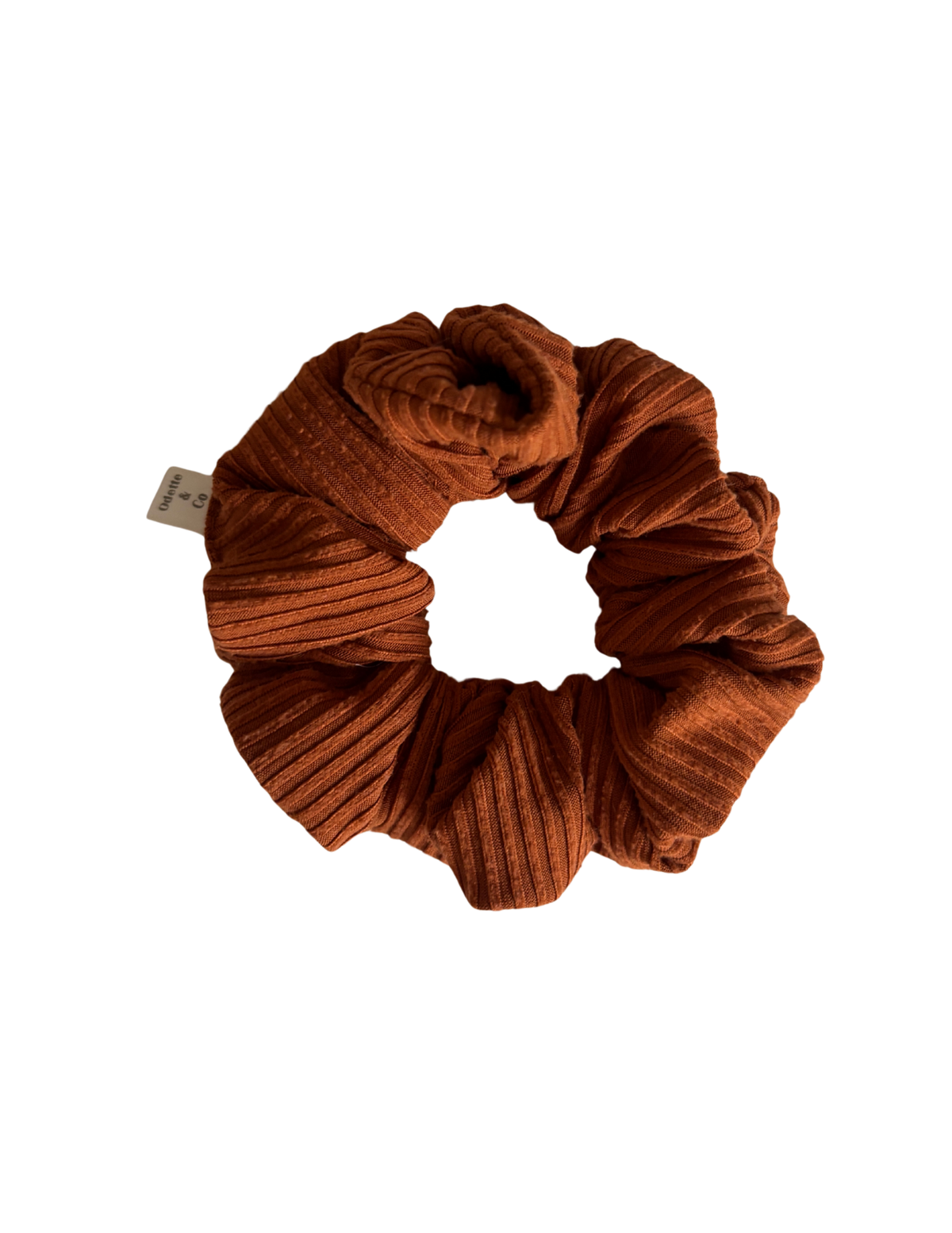 Pumpkin Spice Ribbed Scrunchie