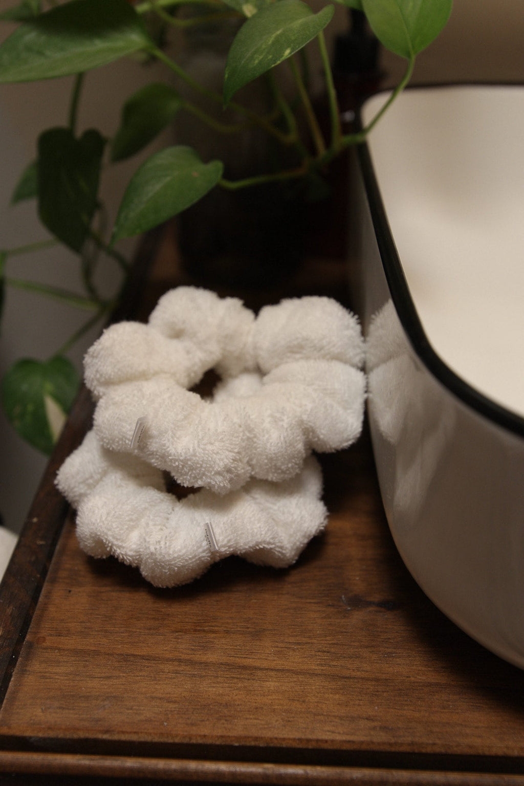Cotton Terry Cloth Hair Scrunchies - Absorbent Hair Ties