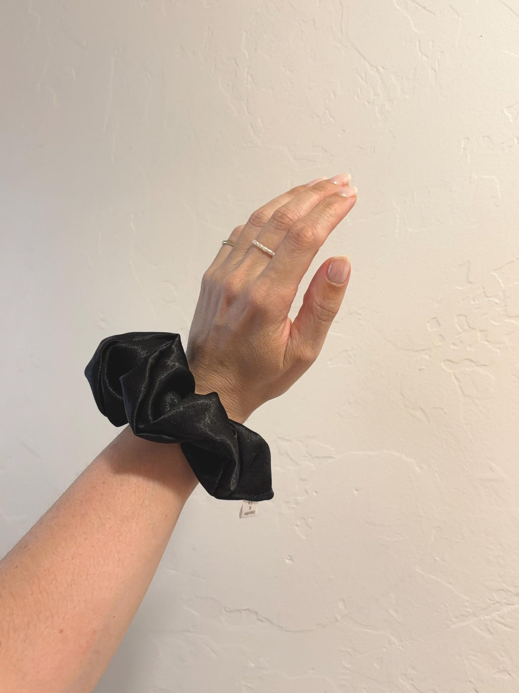Black Satin Scrunchie | Silky Hair Tie