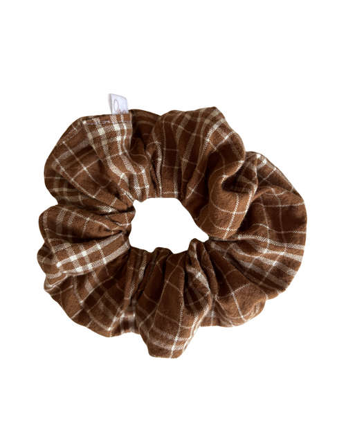 Brinkley ( Brown Plaid Scrunchie )