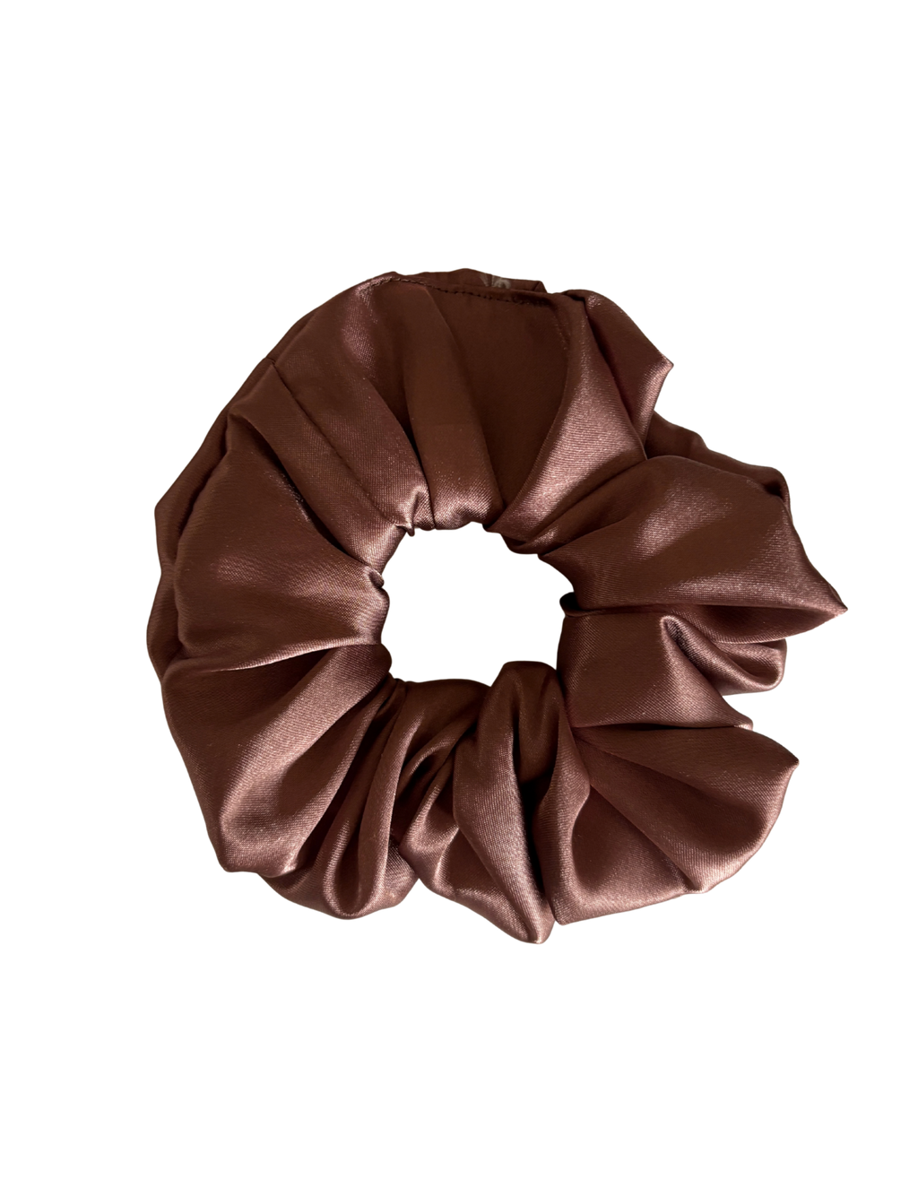 Hot Cocoa ( Brown Satin Scrunchie )