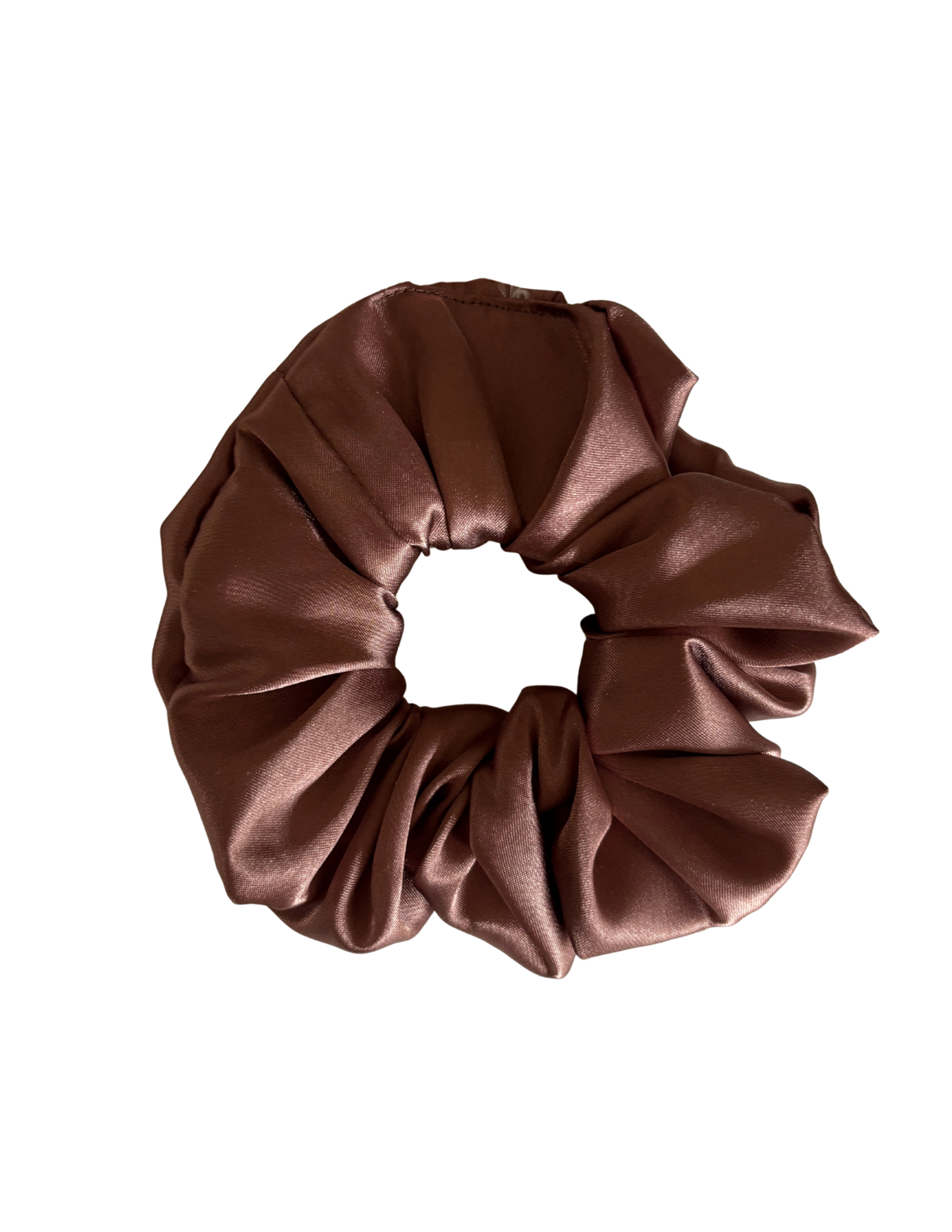 Hot Cocoa ( Brown Satin Scrunchie )