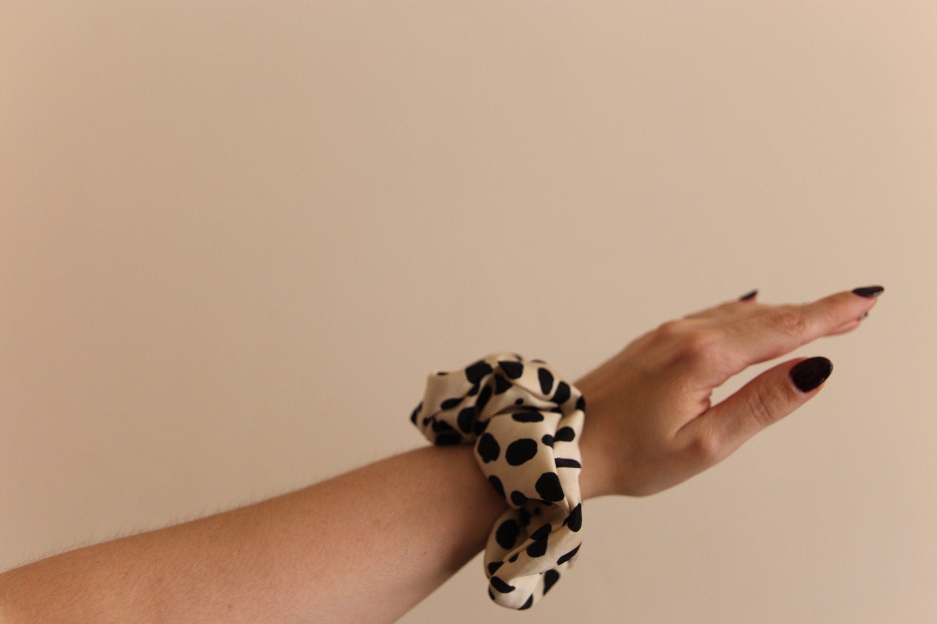 Satin Polka Dot Scrunchie | Silky Hair Tie