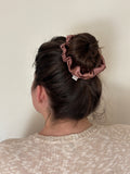 Hot Cocoa ( Brown Satin Scrunchie )
