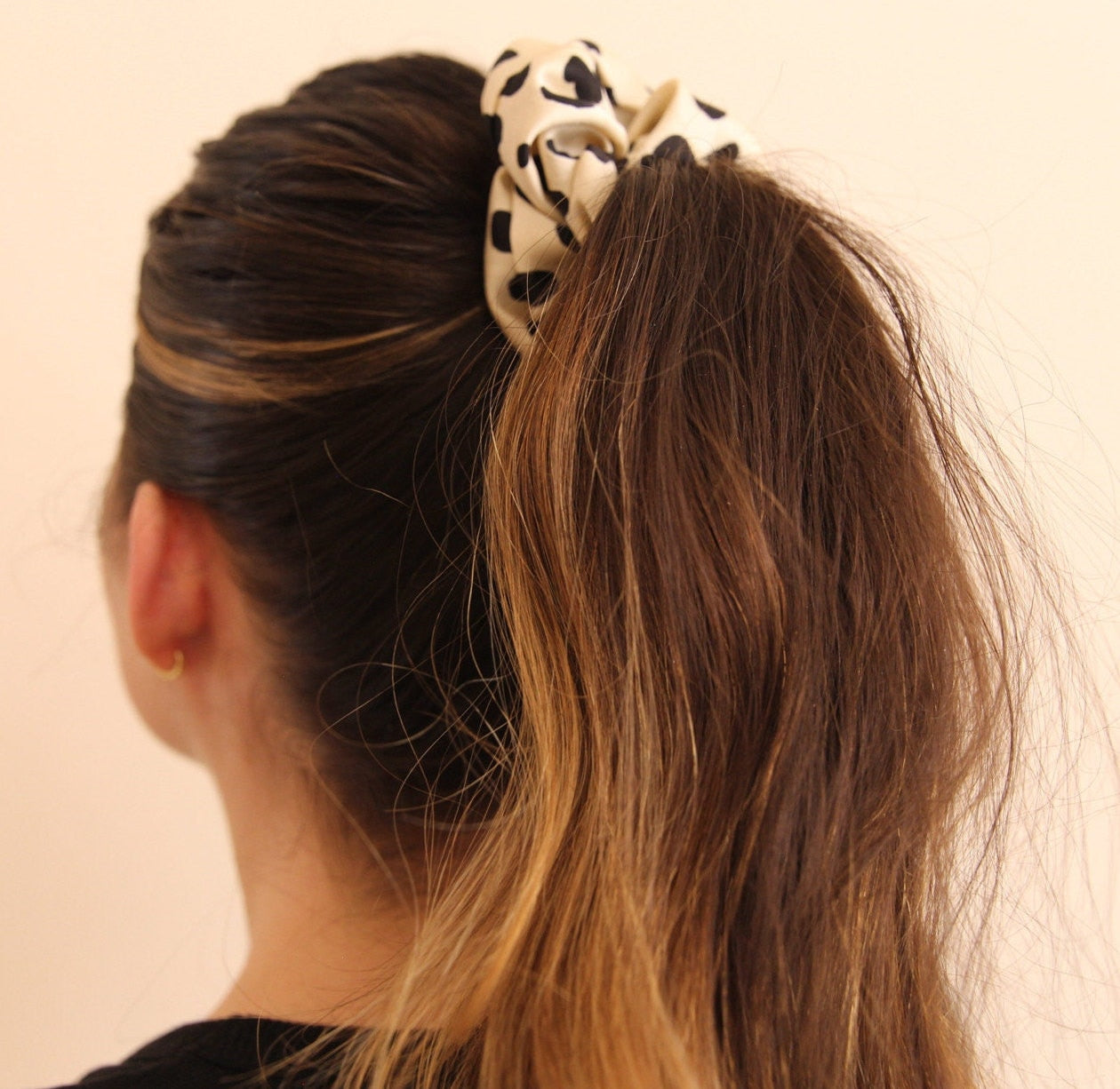 Satin Polka Dot Scrunchie | Silky Hair Tie